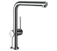 hansgrohe Talis M54 - kitchen tap with pull-out spray, 1 spray, kitchen sink tap with spout height 270 mm, kitchen mixer tap with swivel spout, chrome, 72808000