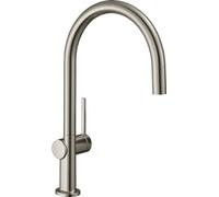 hansgrohe Talis M54 - kitchen tap, 1 spray, kitchen sink tap with spout height 220 mm, kitchen mixer tap with swivel spout, stainless steel finish, 72804800
