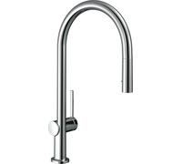 Hansgrohe Talis M54 Kitchen Tap With Pull-Out Spray, 2 Sprays, Sink Mixer With 210 mm Spout Height, Swivel Spout, Chrome, 72800000