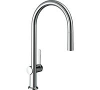 Hansgrohe Talis M54 Kitchen Tap With Pull-Out Spray, SBox, 1 Spray, Sink Tap With 210 mm Spout Height, Mixer With Swivel Spout, Chrome, 72803000