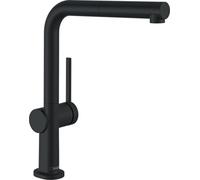 hansgrohe Talis M54 Low Pressure Kitchen Mixer Tap with Pull-Out Spray, 1 Jet, Tap with Spout Height 270 mm, Tap with Swivel and Extendable Spout, Matte Black, 72860670