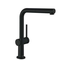 Hansgrohe Talis M54 Single Lever Kitchen Mixer 270 With Pull-Out Spout And Sbox, Single Spray Mode, Matt Black, 72809670