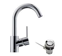 hansgrohe Talis S - Single Lever Basin Mixer 200 with pop-up waste set chrome