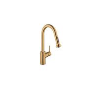 hansgrohe Talis S² Kitchen Faucet 1-Handle 16-inch Tall Pull Down Sprayer in Brushed Gold Optic, 14877251