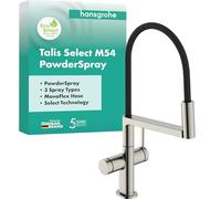 Pull Out Kitchen Tap Hansgrohe Talis Select M54 PowderSpray 3 sprays, Semi-Pro Stainless Steel Finish 72861800