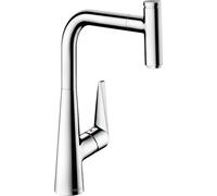 hansgrohe Talis Select S kitchen tap 300 with pull out spray, 150° swivel range and start/stop push button, chrome 72821000