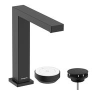 Wall Mounted Basin Tap Hansgrohe Tecturis E Recessed 150mm Black Mat