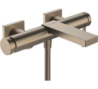 hansgrohe Tecturis E - bath tap exposed for 2 functions, bath mixer tap with spout length 21,3cm, single lever bath mixer, brushed bronze, 73420140