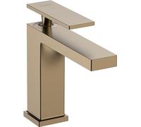 hansgrohe Tecturis E - bathroom tap without waste, energy-saving (CoolStart), bathroom sink tap with spout height 110 mm, basin mixer tap water-saving (EcoSmart+), brushed bronze, 73012140