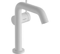 Single Hole Mixer Tap Hansgrohe Tecturis S Fine CoolStart Start/Stop 150mm White Matt