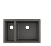 hansgrohe S51 Stone Grey SilicaTec Undermount Kitchen Sink - 1.5 Bowl S510-U635