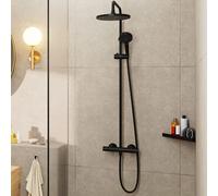 Hansgrohe Vernis Blend - Showerpipe 240 1jet mit Brausethermostat schwarz matt