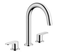hansgrohe Vernis Blend 3-hole basin mixer with pop-up waste set, chrome, 71553000