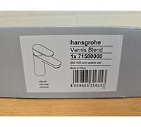 hansgrohe Vernis Blend - bathroom tap without waste, bathroom sink tap with spout height 88 mm, basin mixer tap water-saving (EcoSmart), chrome, 71580000