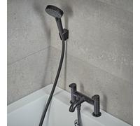 hansgrohe Vernis Blend Bath Shower Mixer Tap with Kit Matt Black - 71461670