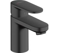 hansgrohe Vernis Blend - bathroom tap with pop-up waste set, bathroom sink tap with spout height 70 mm, basin mixer tap water-saving (EcoSmart), matt black, 71550670