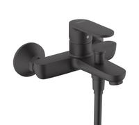Hansgrohe Vernis Blend Bathroom Wall Mounted Bath Mixer Tap Black Modern Curved