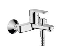 Hansgrohe Vernis Blend Bathroom Wall Mounted Bath Mixer Tap Chrome Modern Curved