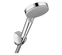 Hansgrohe Vernis Blend Shower Set With Wall Bracket, 100 Vario 2-Jet Ecosmart Hand Shower, Flexible 160Cm, Chrome (26278000)