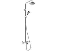 Shower Column Hansgrohe Vernis Blend 200, thermostatic mixer EcoSmart, 1 jet, For bath/shower 528x276x1524mm Chrome