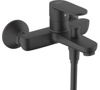 Wall Mounted Bath Shower Mixer Tap Hansgrohe Vernis Blend Single lever Black Mat