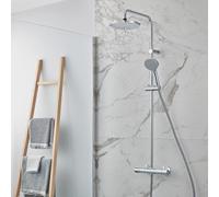 Hansgrohe Vernis Blend Thermostatic Mixer Shower Handset Head Eco Chrome Round