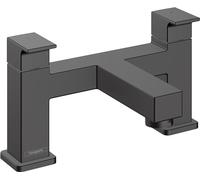 hansgrohe Vernis Shape 2-hole rim mounted bath mixer, matt black, 71452670