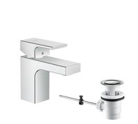 hansgrohe Vernis Shape Basin Mixer Tap 70 with pop-up waste set, chrome, 71560000