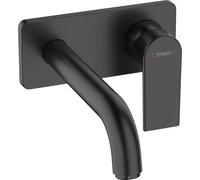 Wall Mounted Basin Tap Hansgrohe Vernis Shape Built-in Black Mat