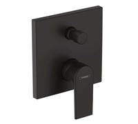 Concealed Bath Shower Mixer Hansgrohe Vernis Shape Finishing set 92x156x198mm Black Mat