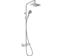 Vernis Shape Showerpipe 230 1jet Green 5,7 l/min with thermostatic mixer, Chrome (26319000)