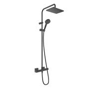 Vernis Shape Showerpipe 230 1jet EcoSmart with thermostat, Matt black (26097670)