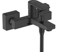 Wall Mounted Bath Shower Mixer Tap Hansgrohe Vernis Shape Single lever Black Mat