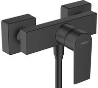 Wall Mounted Shower Mixer Hansgrohe Vernis Shape Single lever 219x119mm Black Mat