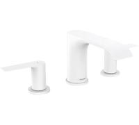 Freestanding 2 Handle Basin Tap Hansgrohe Vivenis with pop-up waste 200x115x181mm White Matt