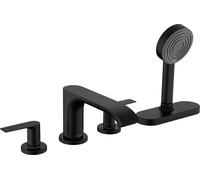 Deck Mounted Bath Tap Hansgrohe Vivenis 4 holes with Hand Shower and sBox Black Mat