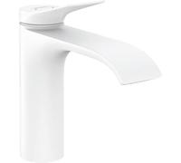 Single Hole Mixer Tap Hansgrohe Vivenis with pop-up waste set White Matt