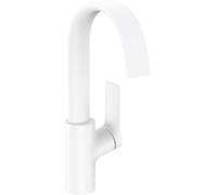 hansgrohe Vivenis Basin Mixer Tap 210 with swivel spout and pop-up waste set, matt white, 75030700