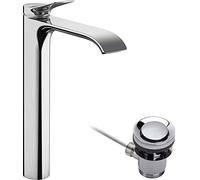 hansgrohe Vivenis Basin Mixer Tap 250 for washbowls with pop-up waste set, chrome, 75040000