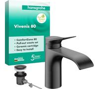 hansgrohe Vivenis Bathroom Sink Tap with Pop-Up Waste Set