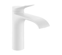 hansgrohe Vivenis - Bathroom tap with pop-up Waste Set, Energy-Saving (CoolStart), Bathroom Sink tap with spout Height 110 mm, Basin Mixer tap Water-Saving (EcoSmart), matt White, 75023700