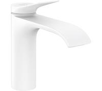 hansgrohe Vivenis - Bathroom tap Without Waste, Energy-Saving (CoolStart), Bathroom Sink tap with spout Height 110 mm, Basin Mixer tap Water-Saving (EcoSmart), matt White, 75024700