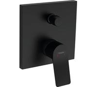 Concealed Bath Shower Mixer Hansgrohe Vivenis Finishing set with integrated safety combination 104x156x188mm Black Mat