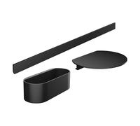 hansgrohe WallStoris Bathroom Accessory Set Hanger Rail Basket Shelf Matt Black