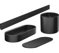 Shower Rail Hansgrohe WallStoris with 2 storage baskets and 1 lid Black Mat
