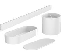 Shower Rail Hansgrohe WallStoris with 2 storage baskets and 1 lid White Matt