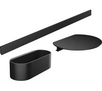 Shower Rail Hansgrohe WallStoris with Shelf and Storage Basket Black Mat