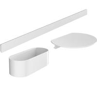 Shower Rail Hansgrohe WallStoris with Shelf and Storage Basket White Matt