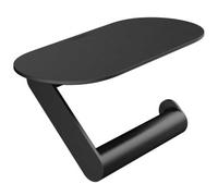 Hansgrohe WallStoris Matt Black Toilet Paper Hholder with Shelf
