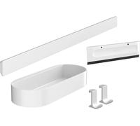 Shower Shelf Hansgrohe WallStoris with Storage Basket, Squeegee and Towel Hook White Matt